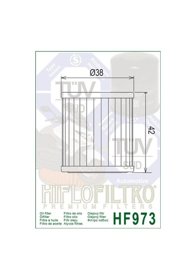 Hiflo Hf973 2015-2020 Suzuki Address Uyumlu Yağ Filtresi