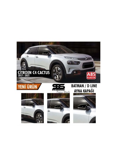 Citroen Cactus Batman Yarasa Ayna Kapağıı Piano Black / 2017-2021