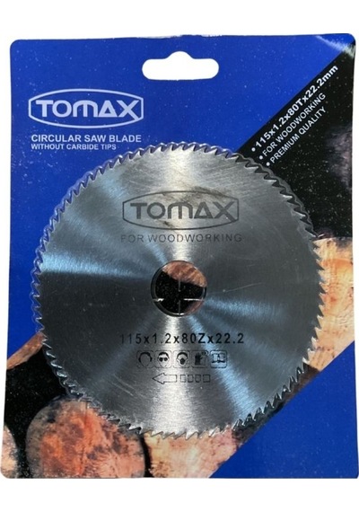 Tomax Ağaç Daire Testere Elmassız 115x1.2x22.2mm Z:80