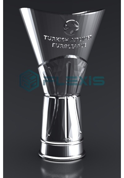 37 Cm Euroleague Basketbol Şampiyonluk Kupası Kaliteli Gümüş Kaplama