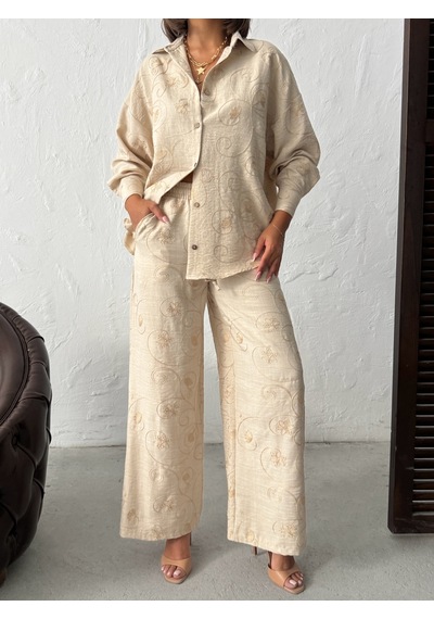 Verymoda Nakışlı Pantolon F1900 Taş Desen 2