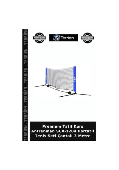 Premium Tatil Kurs Antrenman Scx-1204 Portatif Tenis Seti Çantalı 3 Metre