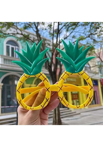 Bezos Tropikal Hawaii Ananas Şekilli Parti Gözlüğü 9.5 X 14 Cm