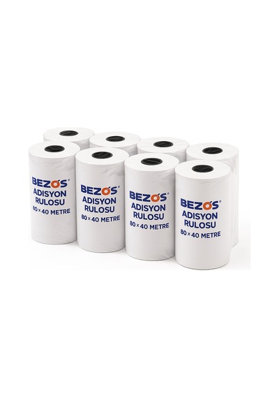 80x40 Mm Adisyon Rulosu Termal Rulo 10'lu Paket
