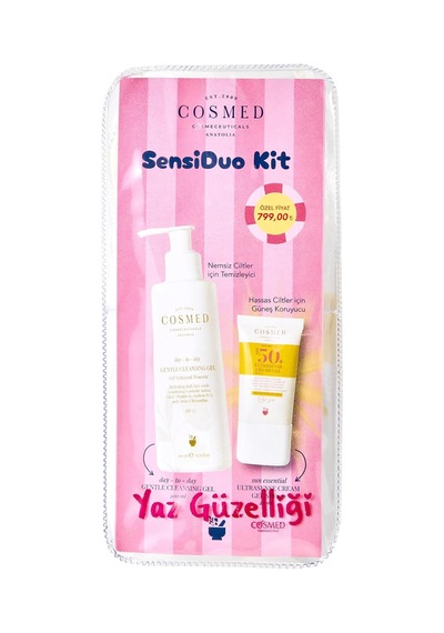 Cosmed Sensiduo Kit Hassas Ciltler İçin Gentle Cleansing Gel 200 Ml Ve Ultrasense Spf50 Güneş Kremi 40 Ml