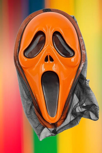Halloween Maske Çığlık Arkası Tüllü Turuncu Diğer