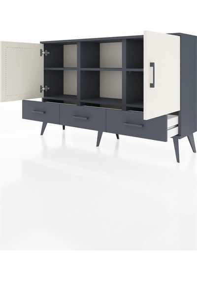 Arges Konsol 6 Raflı 3 Çekmeceli 3 Kapaklı 132x30x83 Antrasit-aytaşı/antrasit Aytaşı/antrasit Arges Konsol 6 Raflı 3 Çekmeceli 3 Kapaklı 132x30x83 Antrasit-aytaşı/antrasit Aytaşı/antrasit