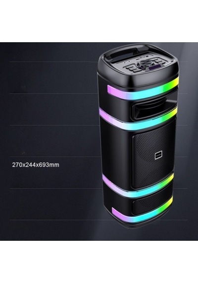 Premium Kablosuz Mikrofonlu Hoparlör - Party Box Speaker Ses Cihazı Bahçe Müziği Kaliteli Müzik