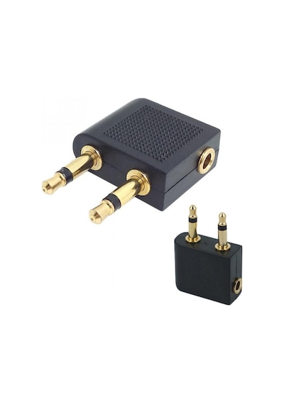 Üniversal 3.5Mm-3.5Mm Uçak Kulaklık Ses Adaptörü Jack Fişi