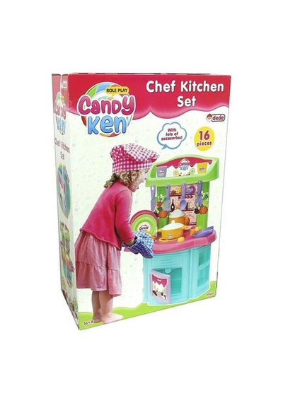 Lisanslı Candy Oyuncak Mutfak Seti Büyük Boy Şef Mutfak Set