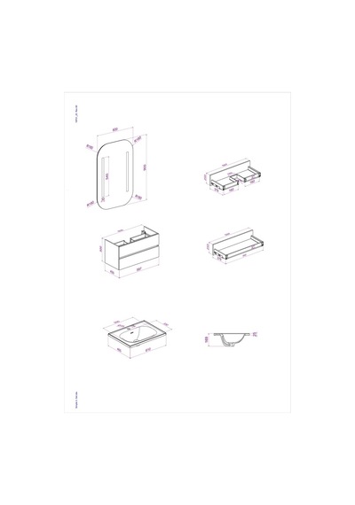 Kobos Simple 60 Cm Çekmeceli Banyo Dolabı Seti Miling Oak Ahşap Kobos Simple 60 Cm Çekmeceli Banyo Dolabı Seti Miling Oak Ahşap