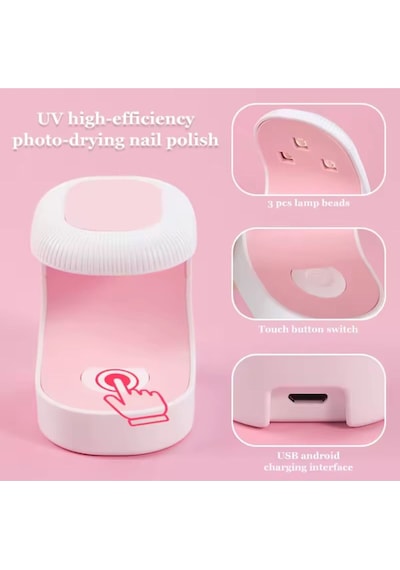 Mini Uv Lamba 6w Kalıcı Oje Nail Art Dizayn Süsleme Jel Tırnak
