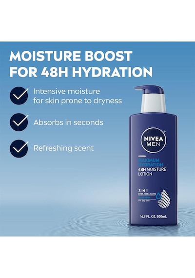 Nivea Men Maximum Hydration Nemlendirici Vücut Losyonu 500ml