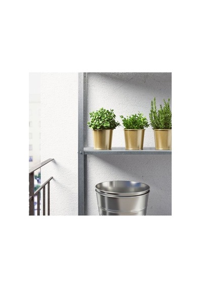 Ikea Daıdaı Çelik Saksı, Pirinç Rengi