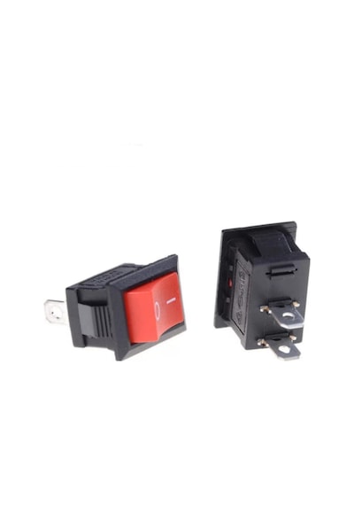 Ic-120A Mini Işıksız Anahtar 2P 2 Bacaklı Kırmızı 5 Adet