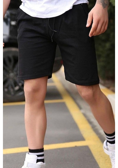 Uyguntarz Spor Penye Short Siyah