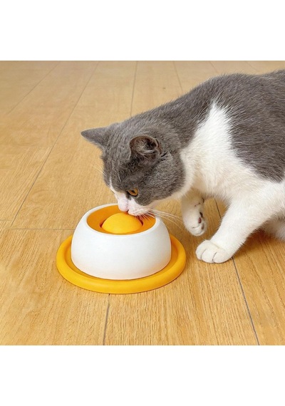 Özel Seri Evcil Dost Kedi Malzemesi Beslenme Saati Mamakabı Mavi Küçük Boy Yavaş Sıvı Mama Yeme Kabı