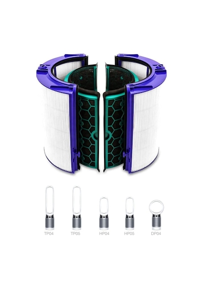 Purmed Hepa Filtre + Karbon Filtre Dyson İle Uyumlu Tp04 Hp04 Dp04 Tp05 Hp05 Çok Renkli