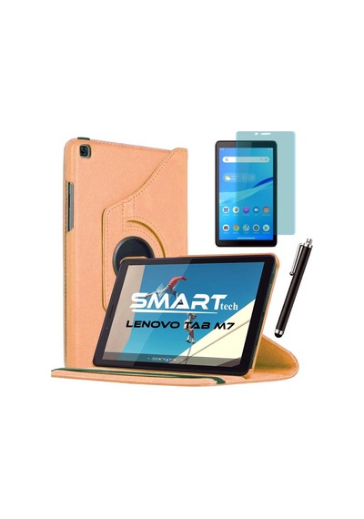 Lenovo Uyumlu Tab M7 7 İnç Standlı Tablet Kılıfı Ekran Koruyucu Kalem Set