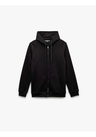 Koton Uzun Kollu Şardonlu Fermuarlı Kanguru Cepli Sweatshirt Siyah 6wam70018mk Siyah Koton Uzun Kollu Şardonlu Fermuarlı Kanguru Cepli Sweatshirt Siyah 6wam70018mk Siyah