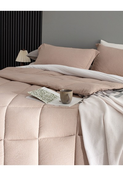 Madame Coco Meleni Tek Kişilik Comforter Set - Kiremit Kırmızı