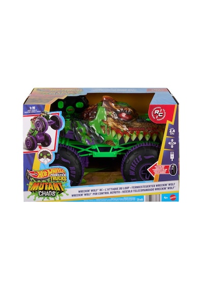 Hot Wheels Monster Trucks Mutant Chaos Wreckin Wolf Uzaktan Kuma Çok Renkli