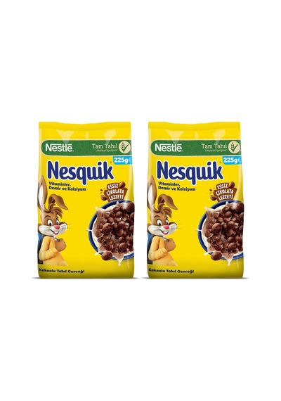 Nesquik Kakaolu Buğday Ve Mısır Gevreği 225 Gr X 2 Adet