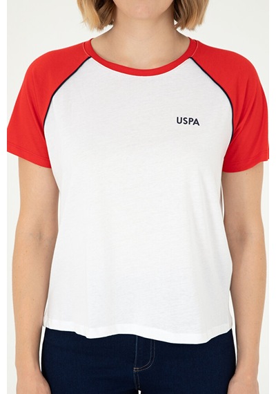 U.S. Polo Assn. Kadın Bisiklet Yaka Tişört 50294759-vr020 Kırmızı