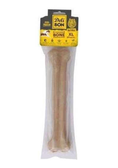 Natürel Deri Pres Kemik Köpek Ödülü 27 Cm Xl