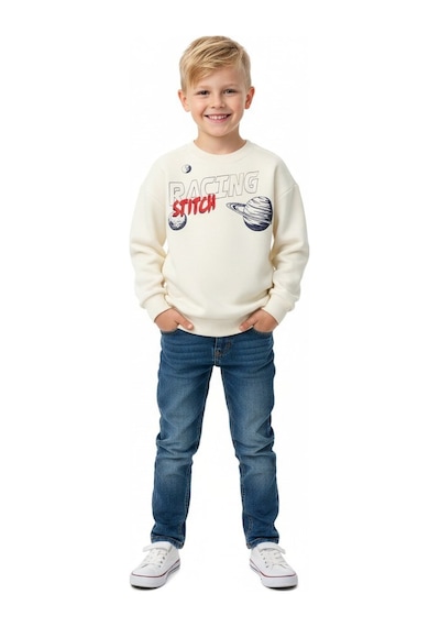 Seabubbles Stitch Çocuk Sweatshirt St09534 Bej