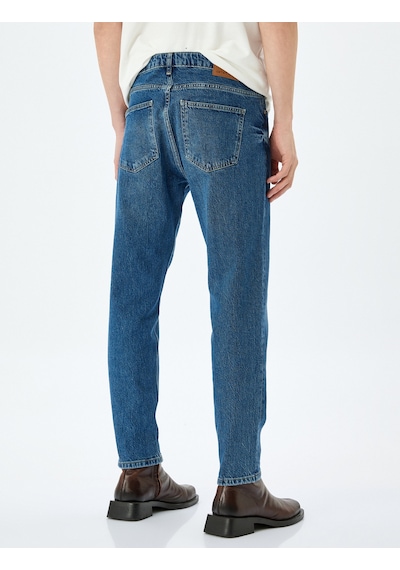 Koton Tapered Fit Kot Pantolon - Joe Jean Koyu İndigo 5wam40145ıd İndigo