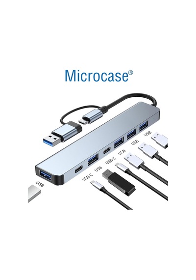 Tr Type C To Usb 3.0 7in1 Port Çoğaltıcı Hub Adaptör - Al4615