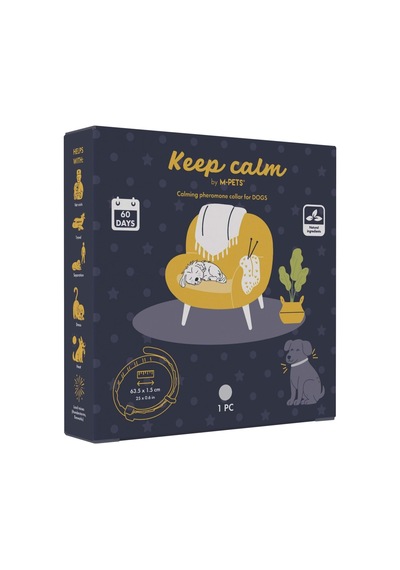 M-pets Keep Calm Calming Sakinleştici Köpek Tasması Gri
