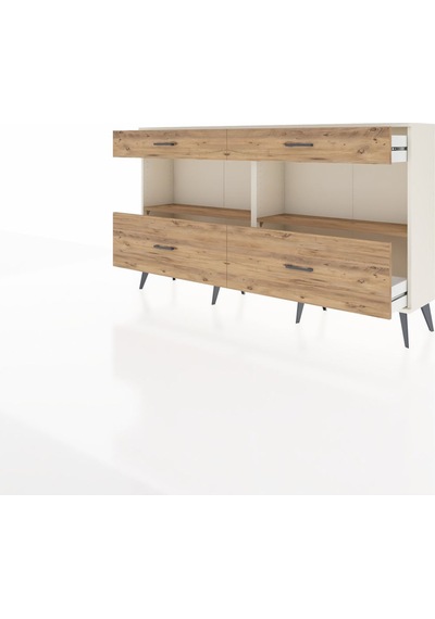 Arges Konsol 2 Raflı 4 Çekmeceli 176x30x99 Aytaşı-çam Aytaşı-çam