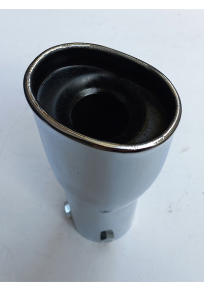 51 Mm. Antipas İç Kaplamalı Oval Rüzgar Sesli Sök/tak Vidalı Nikelaj Egzoz Eksoz Ucu