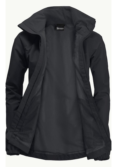 Jack Wolfskin 1111202 6000 Stormy Point 2l Jkt W Black Kadın Outdoor Ceket Siyah