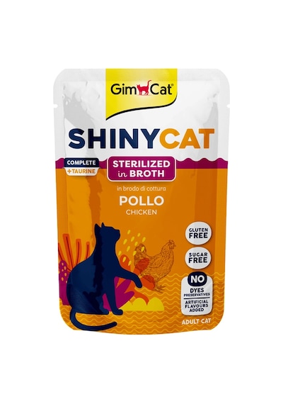 Gimcat Shinycat Tavuklu Taurinli Kısırlaştırılmış Yetişkin Kedi Maması 70 G