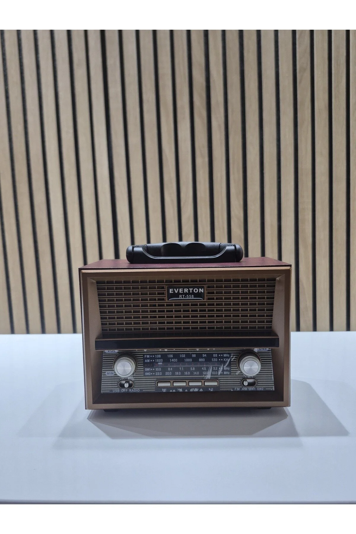 Rt-558 Modern Bluetooth Fm-usb-tf-aux Şarjlı Nostaljik Radyo