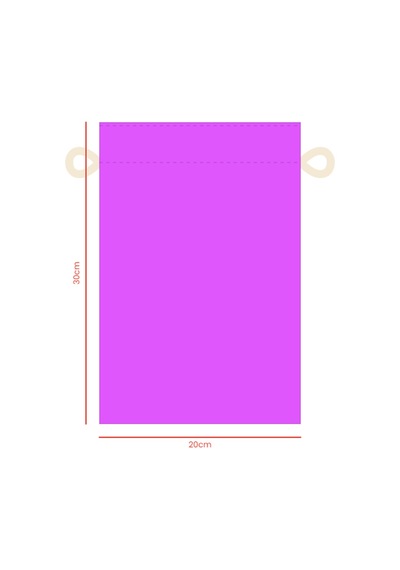 Baghashtag Pembe Bez Kese 20 Cm X 30 Cm Çok renkli