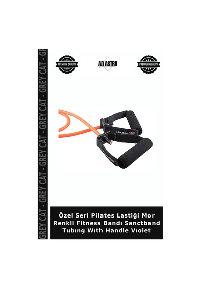 Özel Seri Pilates Lastiği Mor Renkli Fitness Bandı Sanctband Tubıng Wıth Vıolet