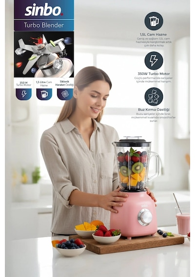 Sinbo SHB-7516 1.5 L Turbo Smoothie Blender