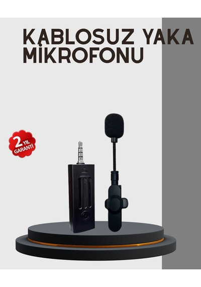 20 Metre Menzilli Kablosuz Yaka Mikrofonu Gürültü Engelleyici