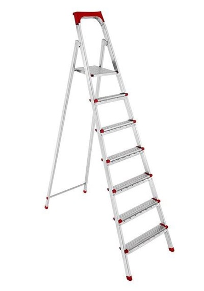 Kanat Rita 6+1 Basamaklı Alüminyum Katlanır Merdiven - Kaymaz Taban