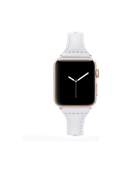Watch 38mm Uyumlu Krd-28 Deri Kordon-bls-beyaz