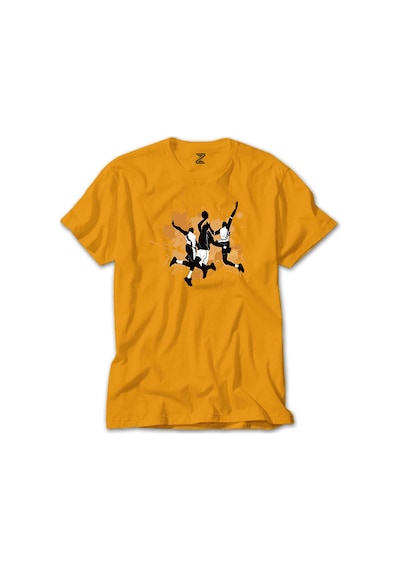 Baller Brown Stain Sarı Tişört