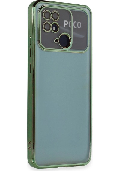 Muratech Newface Xiaomi Redmi 10c Kılıf Razer Lensli Silikon - Yeşil