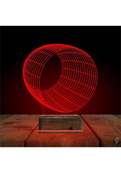 Luvivia Geometrik Dekoratif 3d Lamba - Masa Gece Lambası V12 Şeffaf