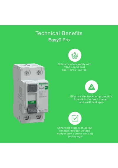 Şarj İstasyonları İçin Schneider Kaçak Akım Rölesi 7,4 Kw