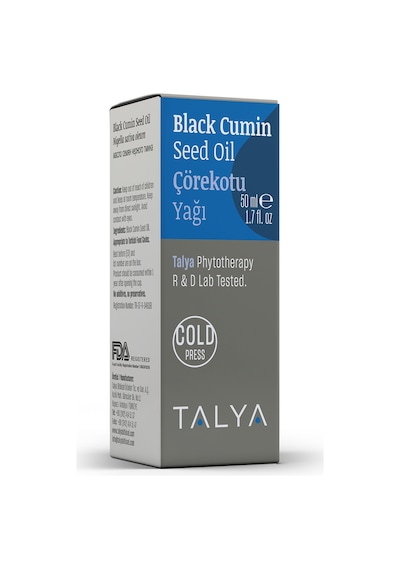 Talya Soğuk Sıkım %100 Saf ve Doğal Çörekotu Yağı 50 ML