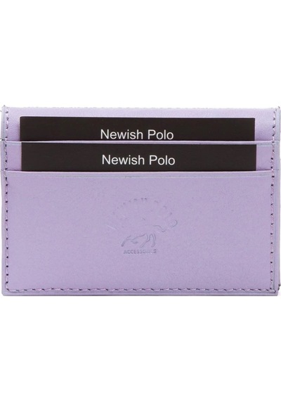Newish Polo Hakiki Deri Kartlık Ve Cüzdan - New082 Lila